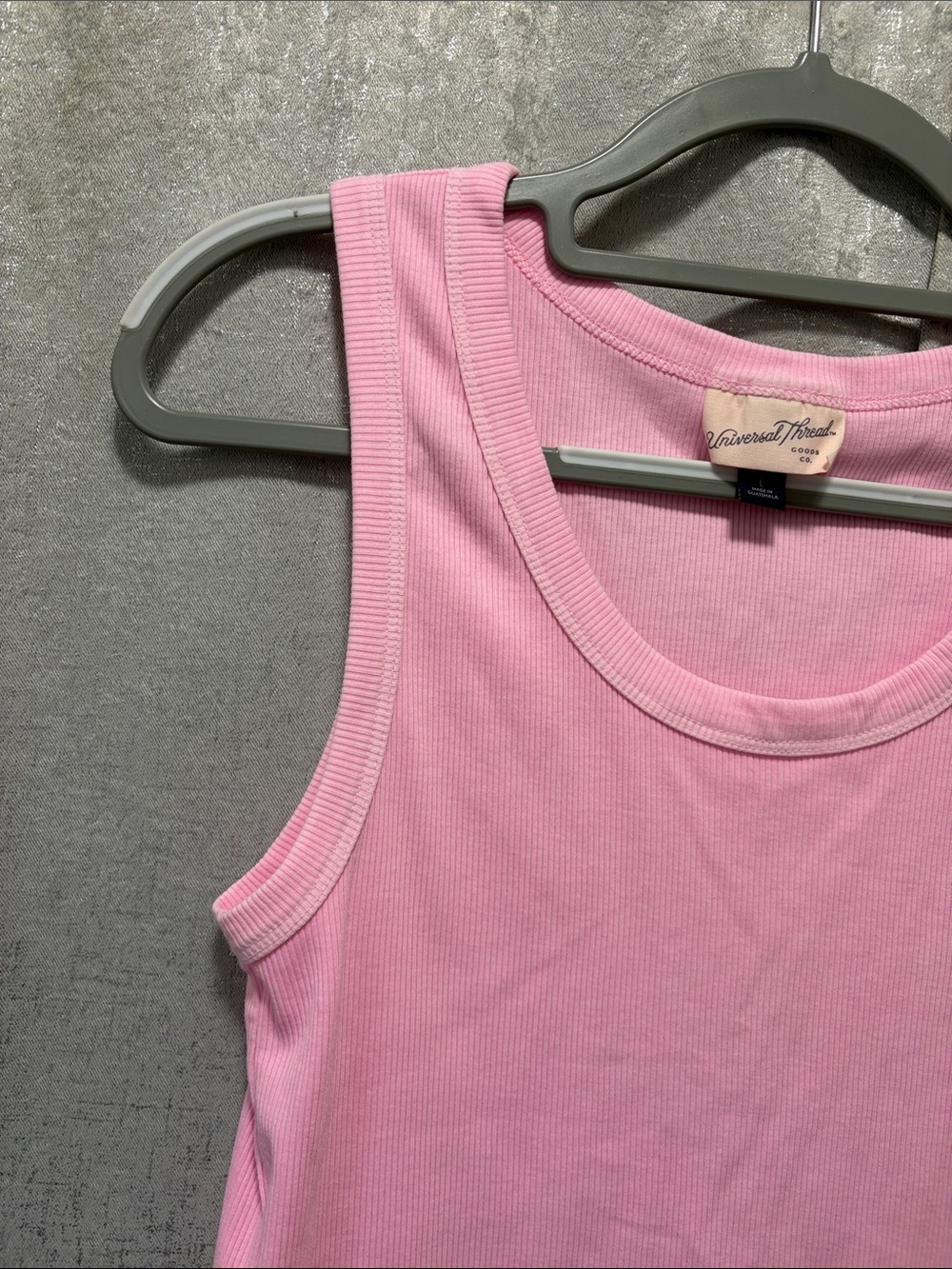 Universal Thread Pink Ribbed Scoop Neck Tank - Picture 3 of 6